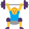 man lifting weights default emoji