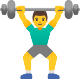 man lifting weights emoji
