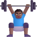 man lifting weights medium dark emoji