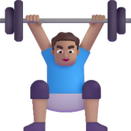 man lifting weights medium emoji