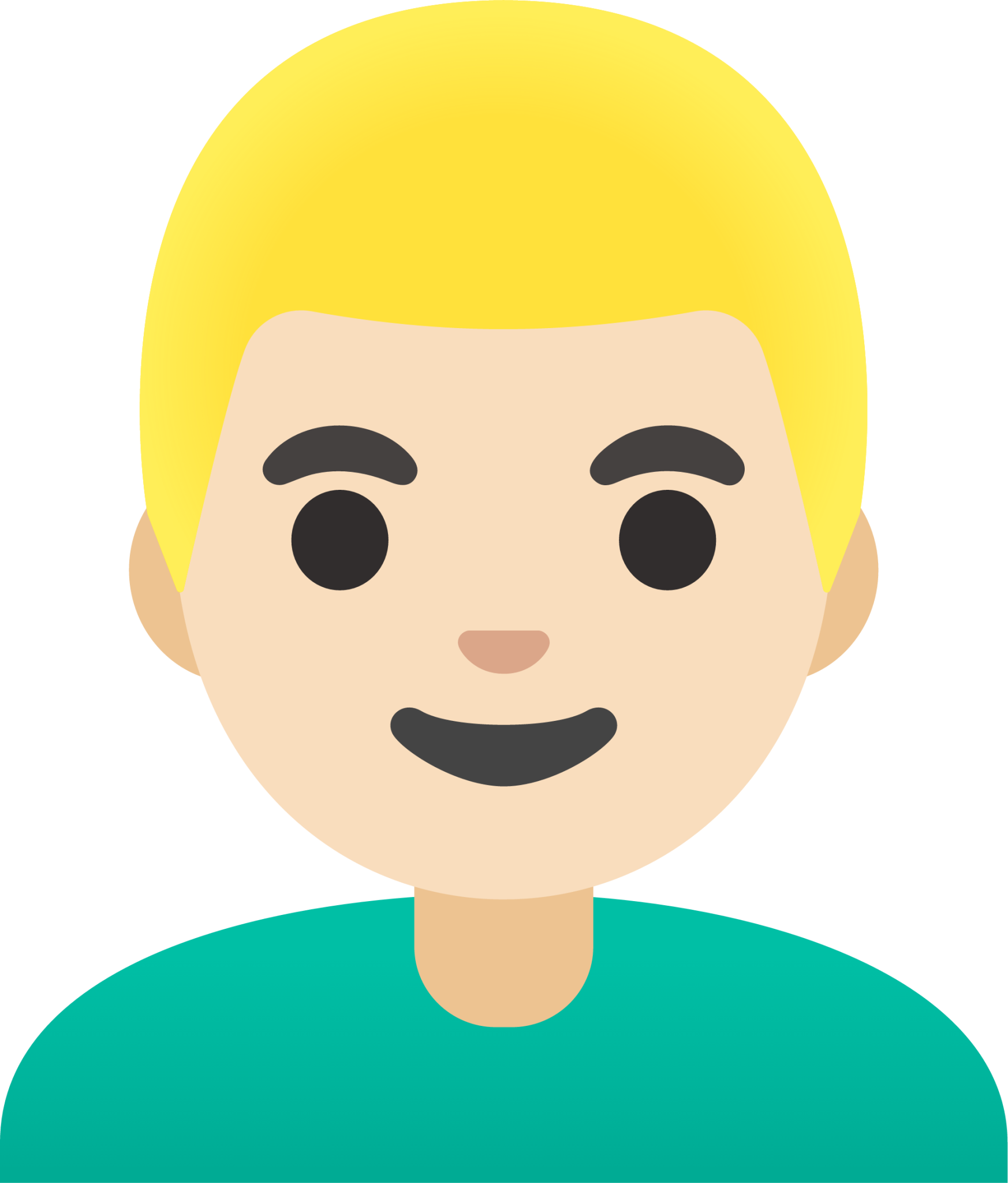 man: light skin tone, blond hair emoji