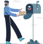 man mail envelope illustration