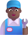 man mechanic medium dark emoji