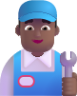 man mechanic medium dark emoji