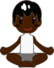 man meditating (black) emoji
