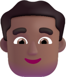 man medium dark emoji
