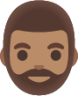 man: medium skin tone, beard emoji