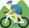 man mountain biking emoji