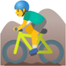 man mountain biking emoji
