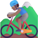 man mountain biking medium emoji