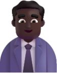 man office worker dark emoji