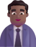 man office worker medium dark emoji