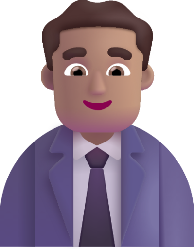 man office worker medium emoji