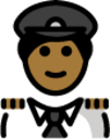 man pilot: medium-dark skin tone emoji