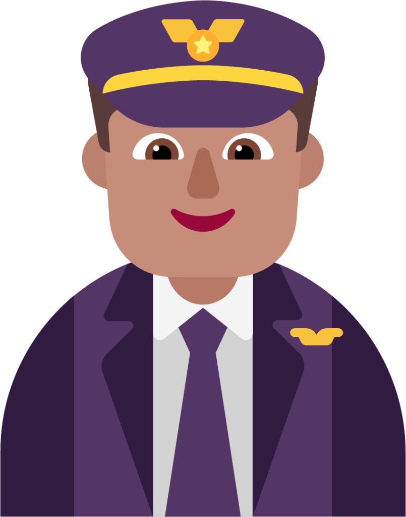 man pilot medium emoji