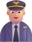 man pilot medium light emoji