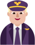 man pilot medium light emoji