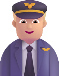 man pilot medium light emoji
