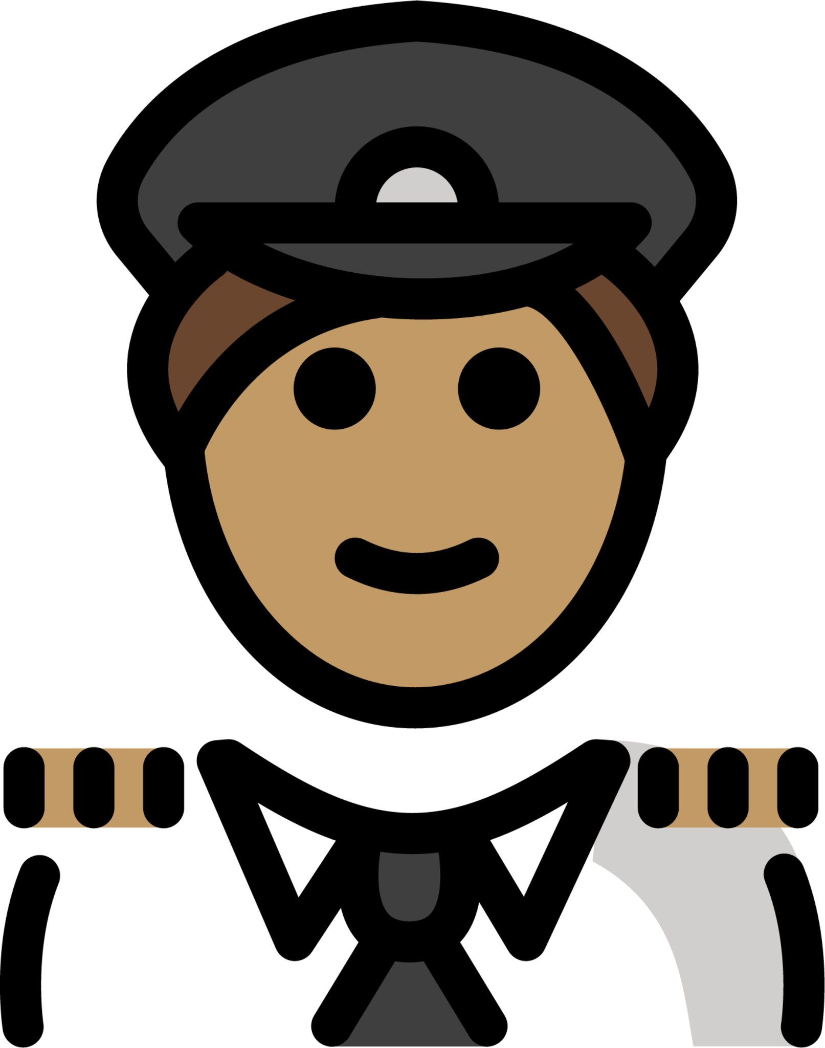 man pilot: medium skin tone emoji