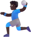 man playing handball dark emoji