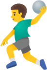 man playing handball emoji