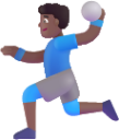 man playing handball medium dark emoji