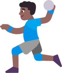 man playing handball medium dark emoji