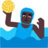 man playing water polo dark emoji