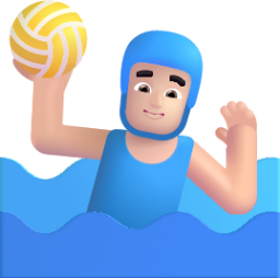 man playing water polo light emoji