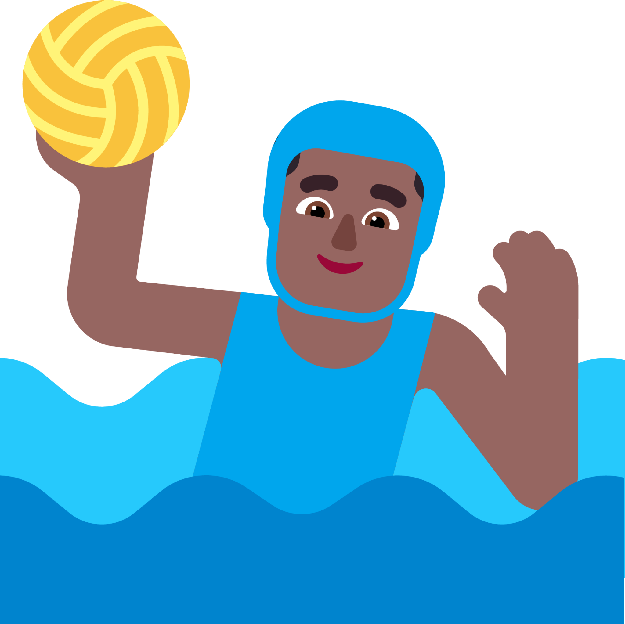 man playing water polo medium dark emoji