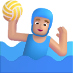 man playing water polo medium light emoji