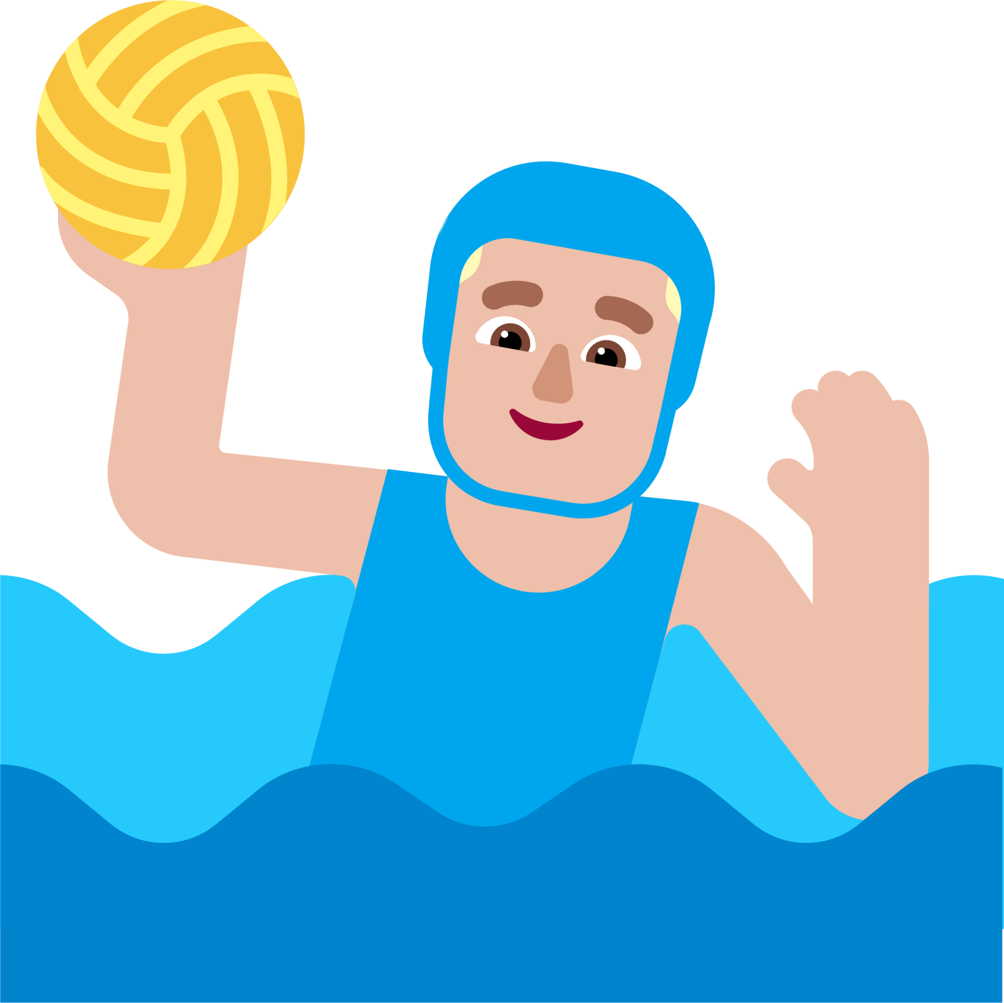 man playing water polo medium light emoji