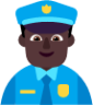 man police officer dark emoji
