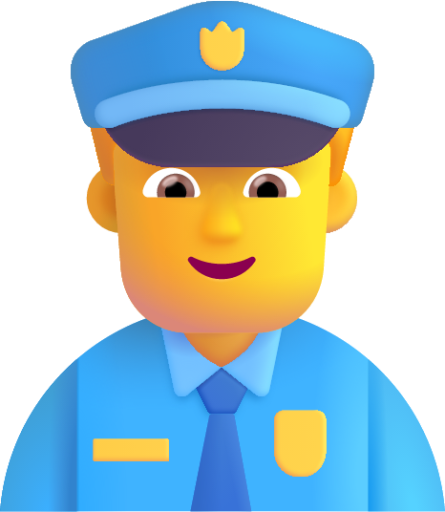 man police officer default emoji
