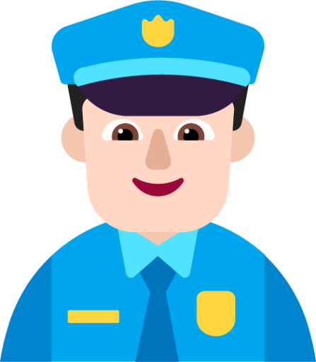 man police officer light emoji