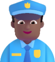 man police officer medium dark emoji