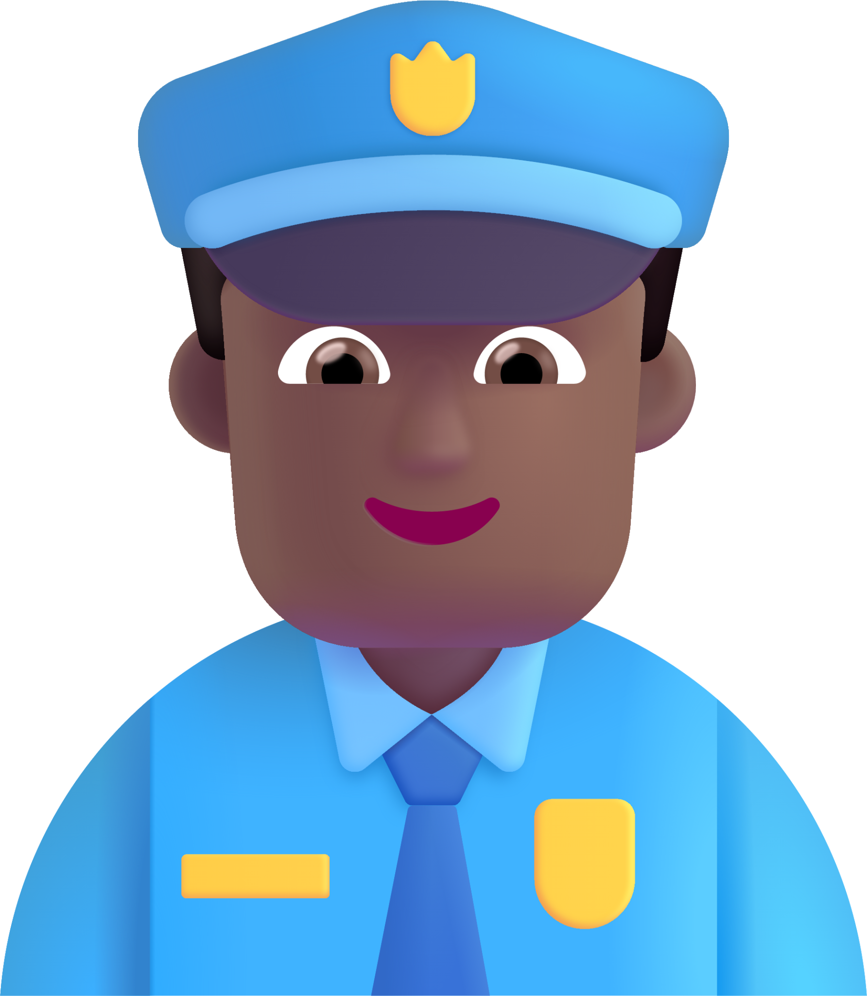 man police officer medium dark emoji