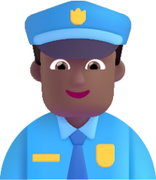 man police officer medium dark emoji