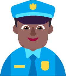 man police officer medium dark emoji
