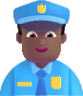 man police officer medium dark emoji