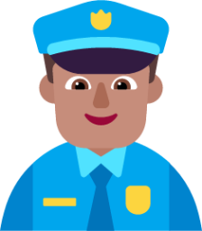 man police officer medium emoji