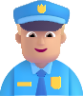 man police officer medium light emoji