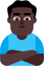 man pouting dark emoji