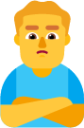 man pouting default emoji