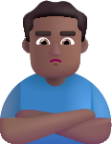 man pouting medium dark emoji