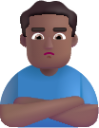 man pouting medium dark emoji