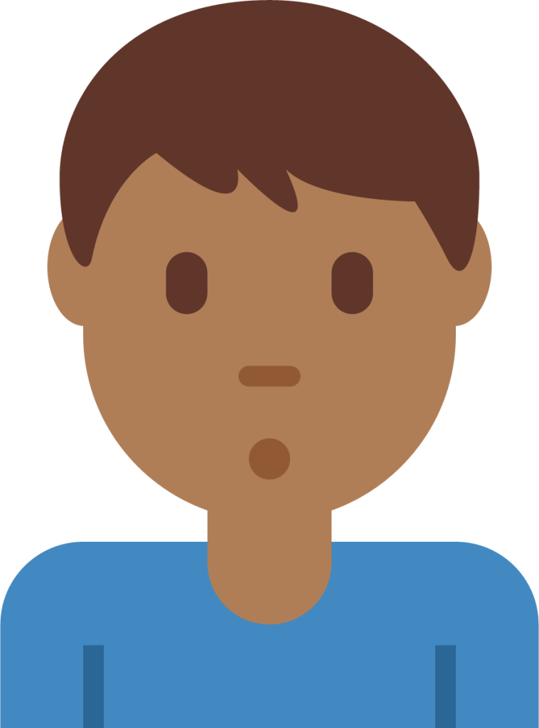 man pouting: medium-dark skin tone emoji