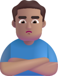 man pouting medium emoji