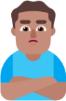 man pouting medium emoji
