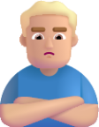 man pouting medium light emoji